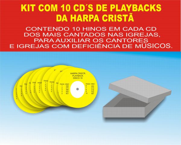 KIT 100 PLAYBACKS EM 10 CD´S